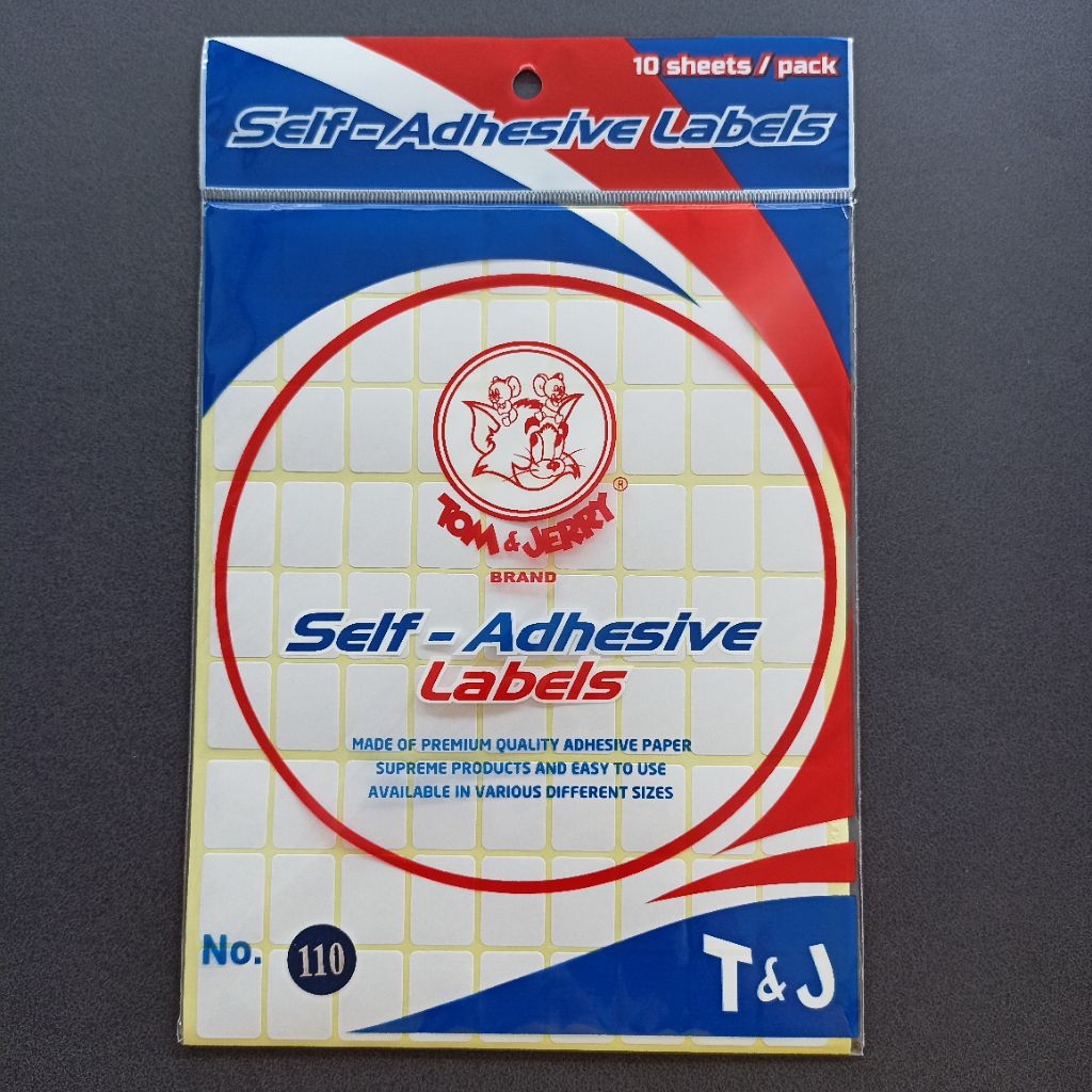 

Tom Jerry Label No.110 | Label Polos Ukuran 16X22mm Kotak | Self Adhesive 810 Labels