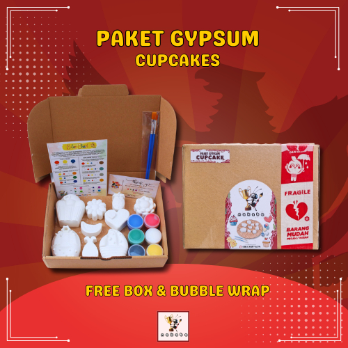 

Paket Lukis Gypsum Lengkap dengan Tema Cupcakes DIY I Mainan Edukasi Anak I Menggambar & Melukis