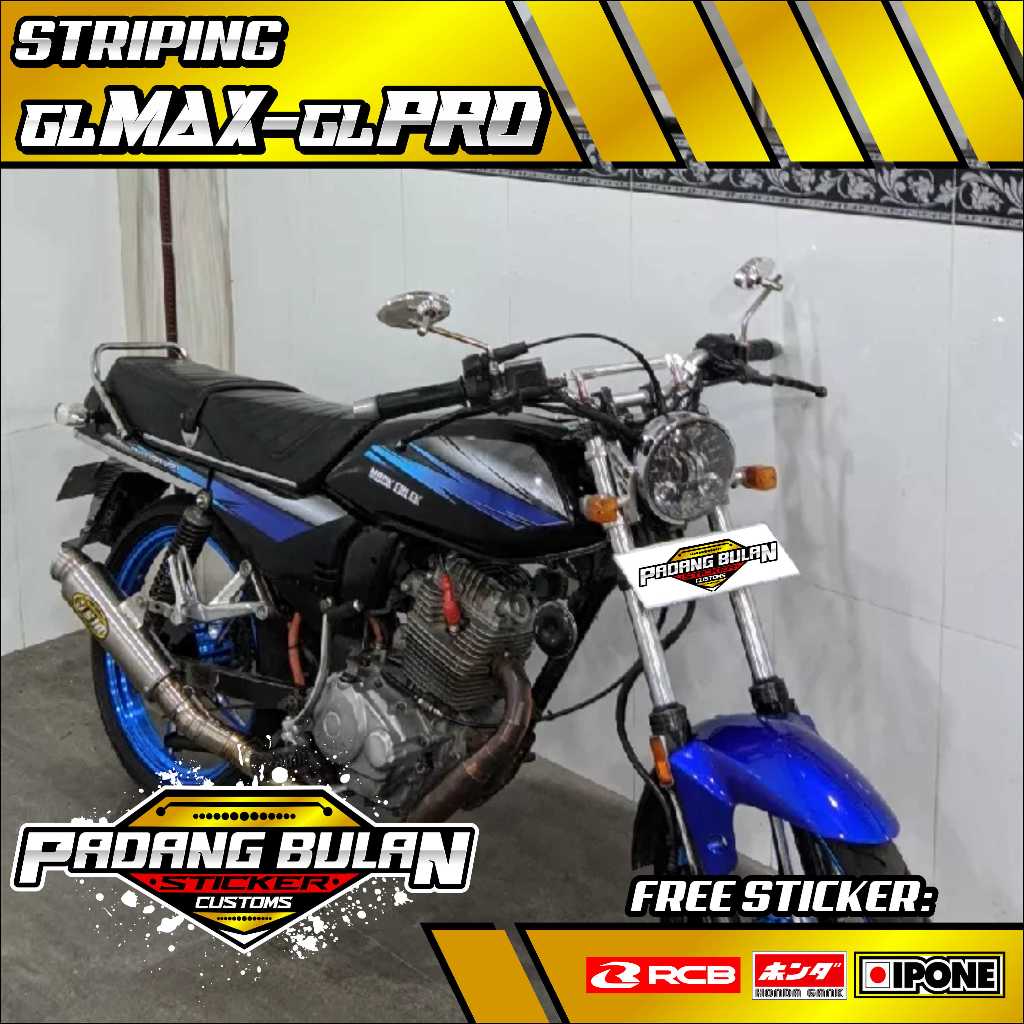 STRIPING VARIASI GL PRO GL MAX CUSTOM NAMA STRIPING HONDA GL HEREX RACING
