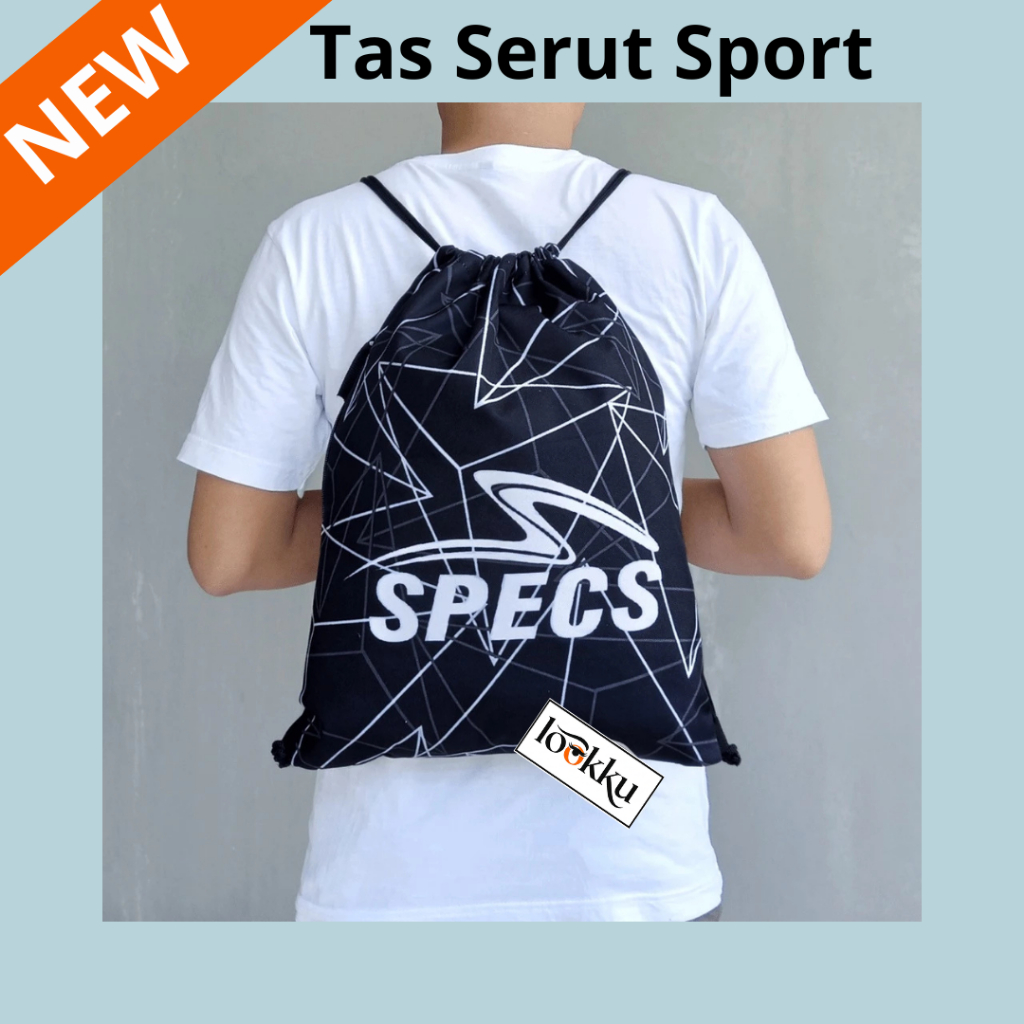 Tas Serut Futsal Bola Olahraga Stringbag Pria Wanita Sport Specs SPC08 / Tas Futsal Specs