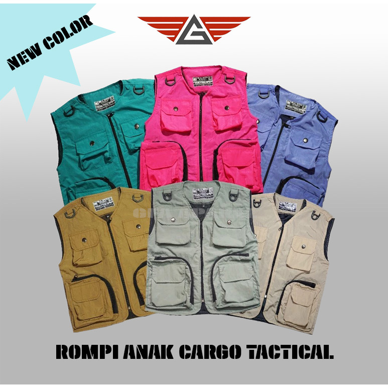 Rompi Anak Outdoor Petualang Vest Anak Cargo Tactical | GFA Aparel