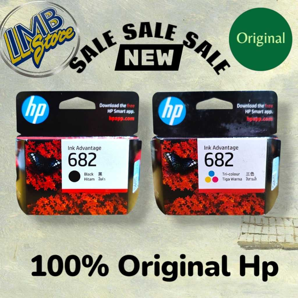 Tinta Hp 682  Tinta Cartridge Hp 682  Tinta Printer Hp 682 Black Colour Original