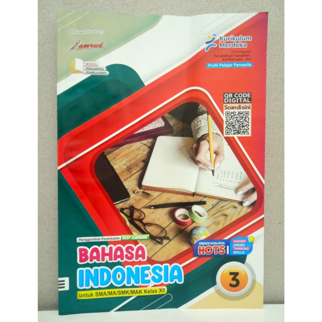 LKS Kurmer Putra Nugraha Zamrud Bahasa Indonesia SMA Kelas 12 Satu Tahun