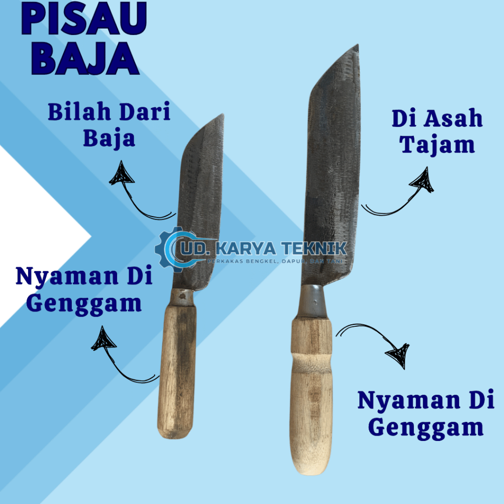 pisau dapur baja super tajam / pisau dapur super tajam / pisau baja super tajam / pisau baja besar