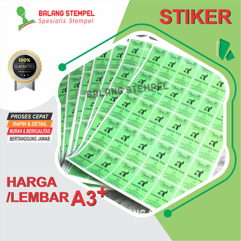 

Stiker ukuran A3+ minimal 1 lembar