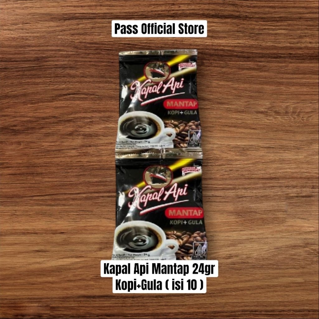 

Kopi Kapal Api Mantap 24gr ( isi 10 )