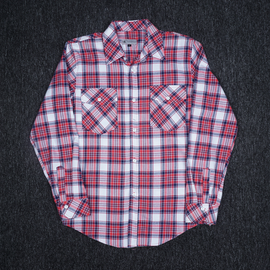 REEVANT Kemeja Flannel Two Pocket Lengan Panjang Big Size Jumbo M L XL 2XL 3XL 4XL 5XL