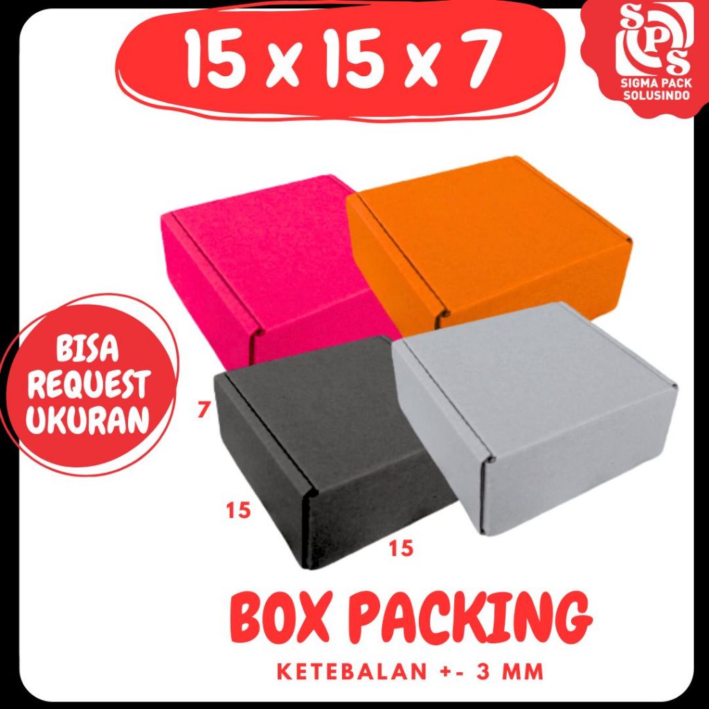 Box 15x15x7 LS Kardus 15x15x7 LS Dus Pizza Kotak Packing Hampers Zigma Shop