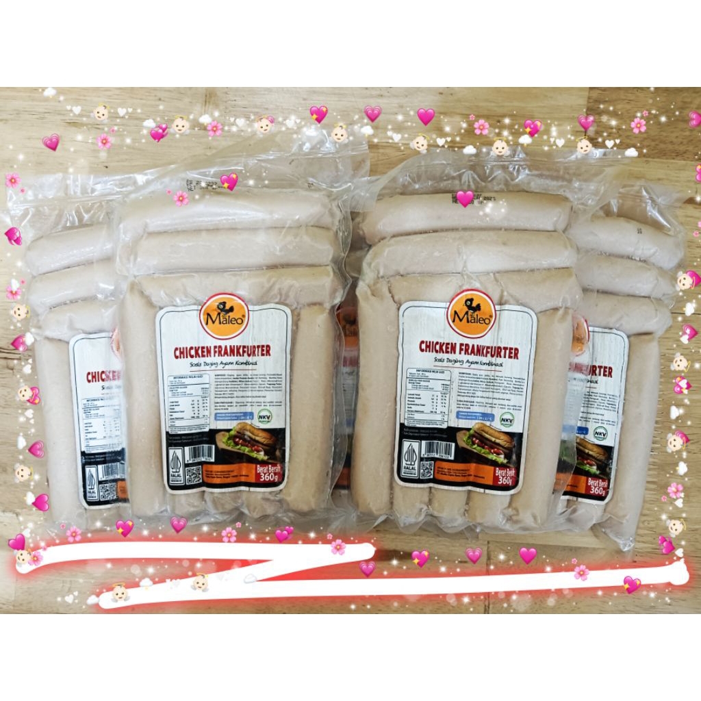 

MALEO CHICKEN SOSIS FRANKFURTER 360GR ISI 8PC/SOSIS AYAM