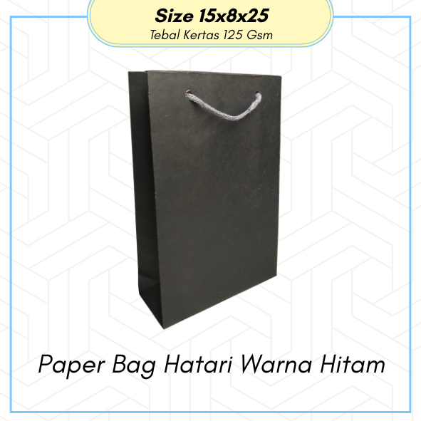 

PAPERBAG HITAM WAFER DAN MINUMAN MURAH 15 X 25/TAS KADO/TAS KERTAS/ PAPERBAG HAJATAN/ TAS SOVENIR