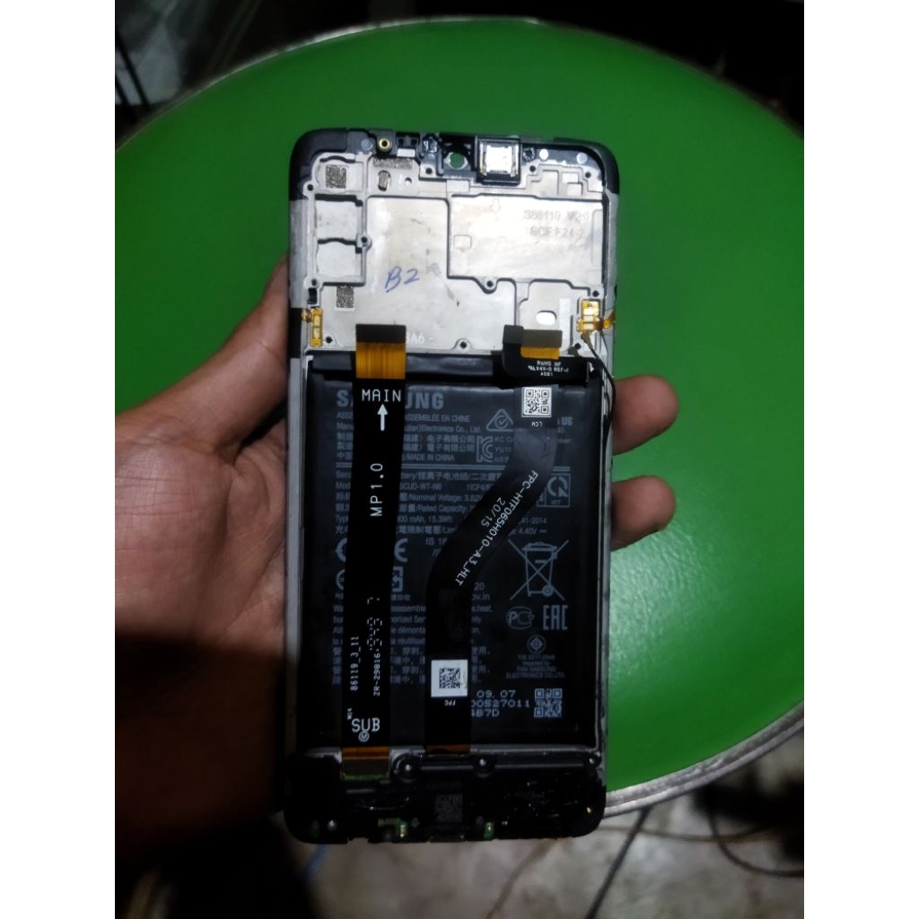unit + LCD ORi Samsung A20s normal Tinggal naik Mesin