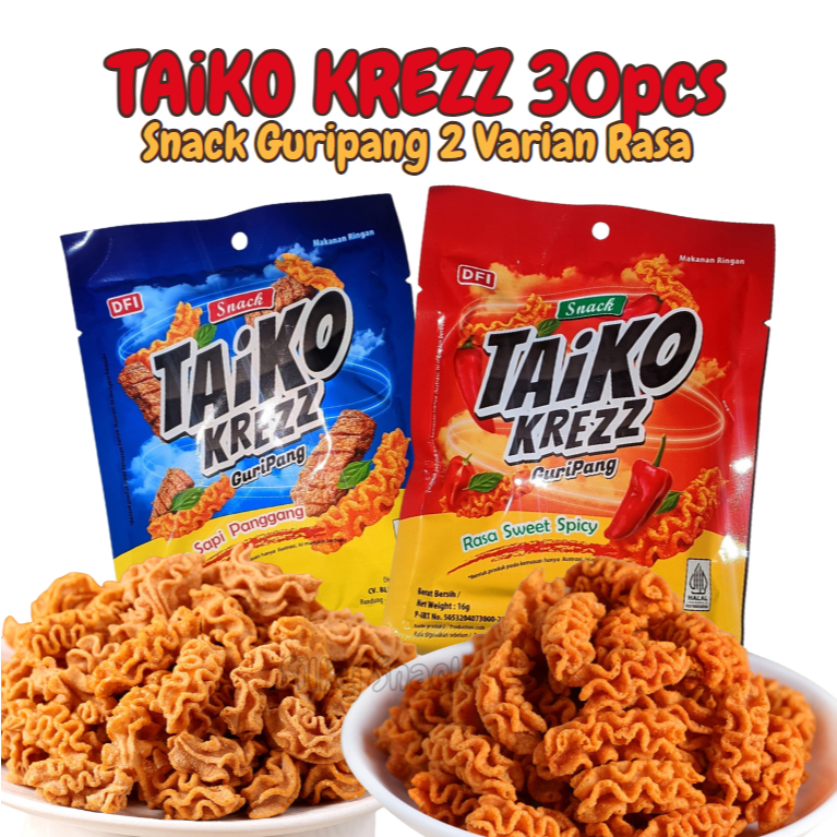 

TAiKO KREZZ 30pcs Snack Guripang 2 Varian Rasa / Snack Guripang / Taiko Krezz