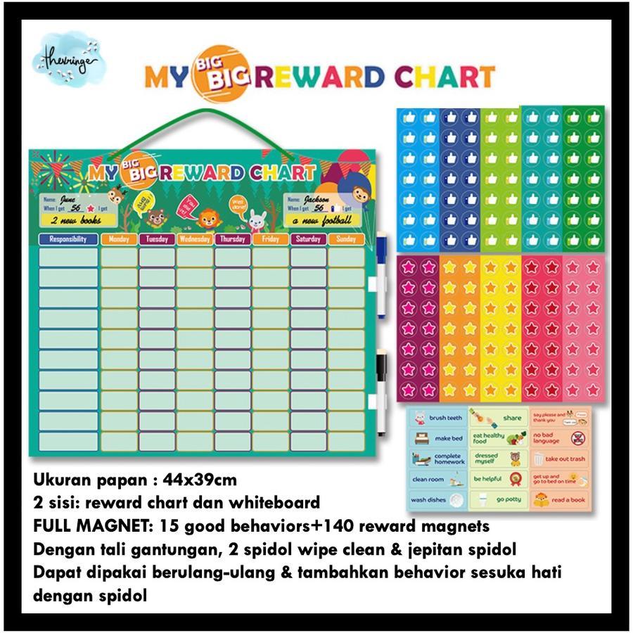 

Jumbo Reward Chart Board Anak Magnetic Papan Penghargaan Disiplin Good habits