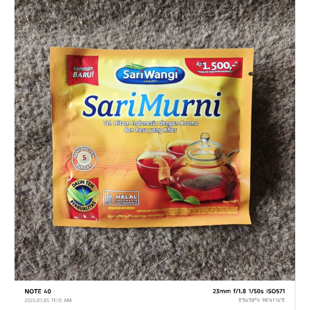 

SARIWANGI ~ SARI MURNI SACHET (5 KANTONG)