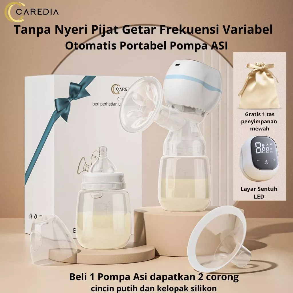 easyfun - Caredia Pompa ASI Elektrik Tanpa Kabel l Pompa ASI Portabel Tanpa Rasa Sakit l Pumping asi