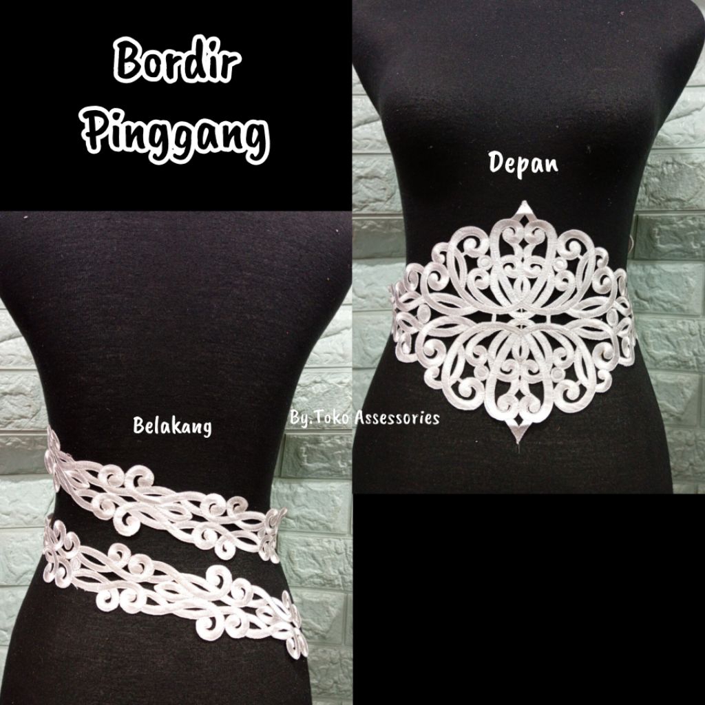 Bordir pinggang | bordiran kebaya | bordir tempel