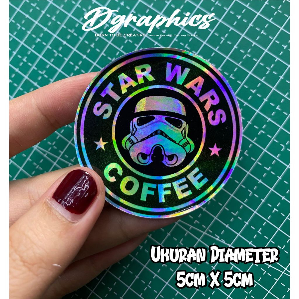 

Sticker Starwars Coffee Holographic Sticker