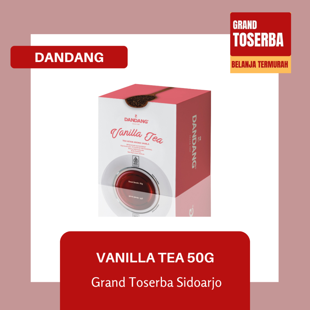 

DANDANG VANILLA TEA 50g / TEH TUBRUK DAUN SEBUH / AROMA VANILLA