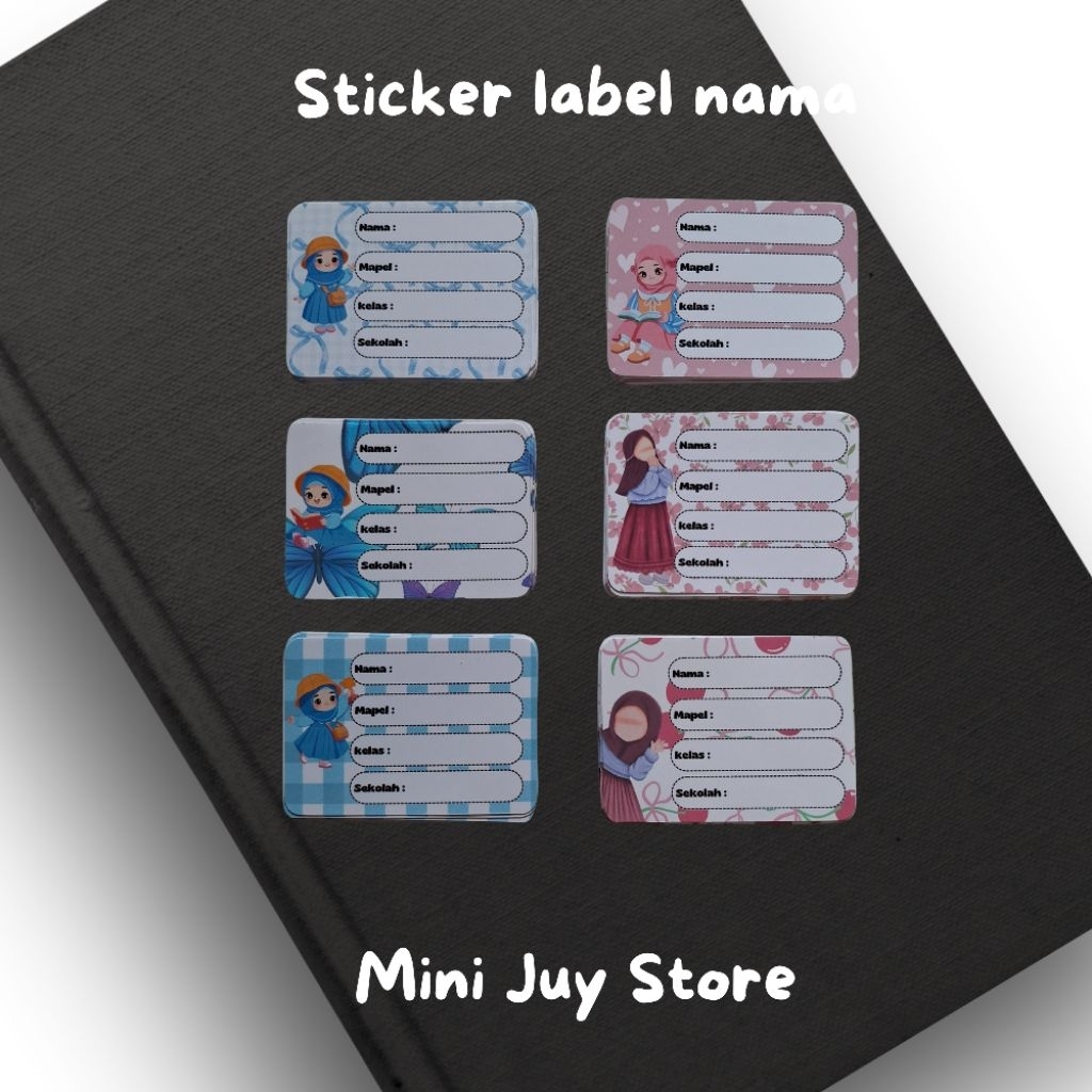

Sticker label nama-sticker sampul buku (custom)