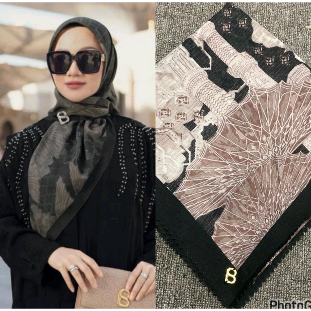 HIJAB SEGIEMPAT MOTIF BUTTONSCRAVES MEDINA SERIES/ HIJAB SEGIEMPAT BUTTONSCRAVES SERI MEDINA