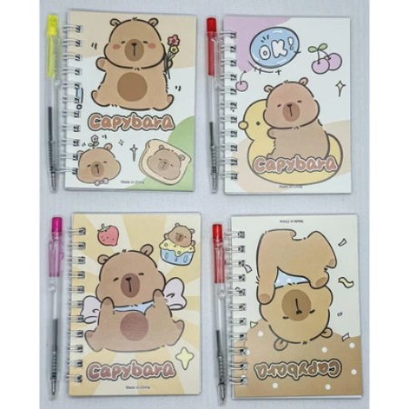 

Notebook Ring A7 Mini Plus Pena Motif Capybara / Notebook Set 2 in 1