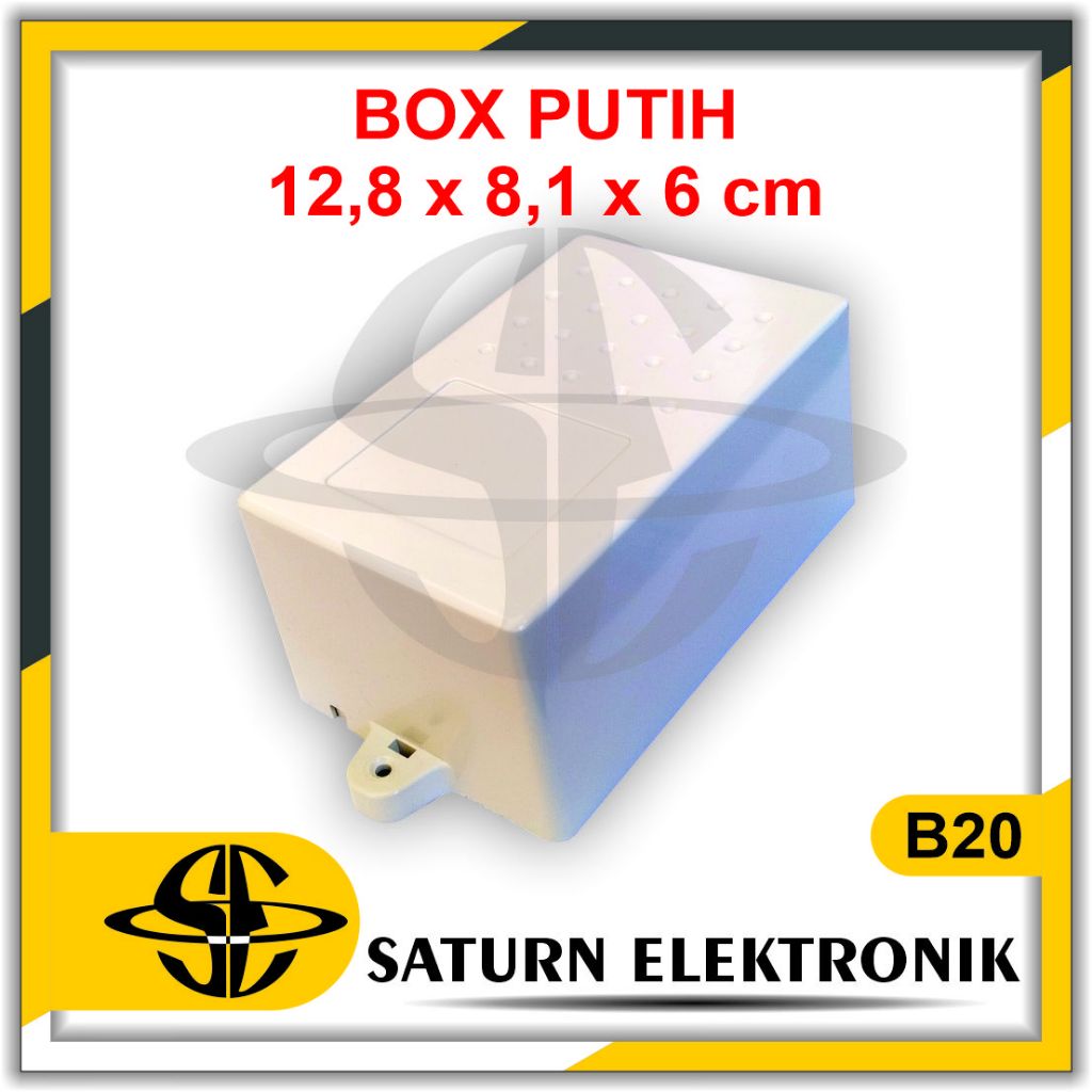 Box Kuping Plastik Putih Ukuran 12.7x7.8x6 B20