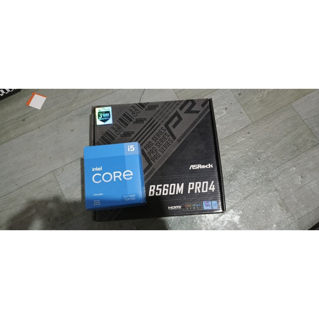 Paketan Motherboard B560M pro 4 dan intel i5 11400f