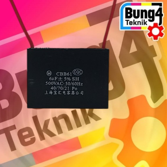 KOMPONEN ELEKTRONIK KAPASITOR CBB61 6uF 500V