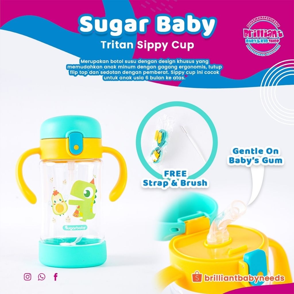 Sugar baby tritan sippy cup 350ml botol minum