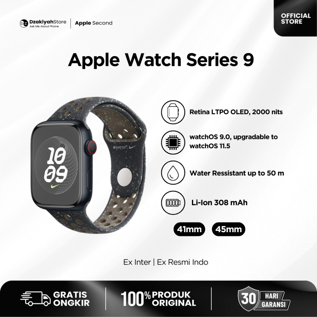 APPLE WATCH SERIES 9 SECOND BERGARANSI