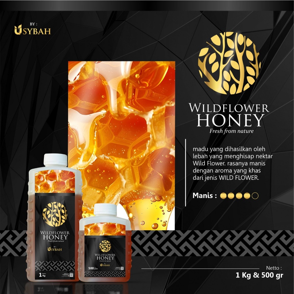 

Madu Murni Asli Wildflower Usybah Multivitamin Sehat Alami BPOM