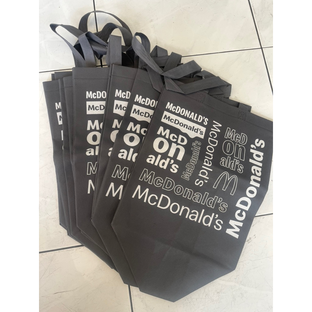 [NEW] resusable bag / tas spunbon / tas belanja / tad tote bag / tas goodie bag original mcd mcdonal