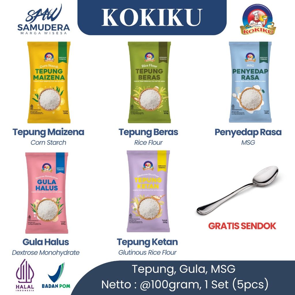 

(Gratis Sendok) Paket Tepung, Gula dan MSG (5 pack)