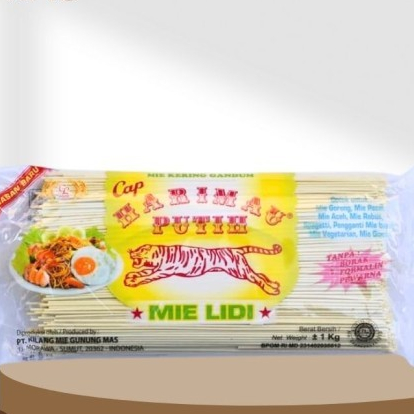 

Mie Lidi GL Cap Harimau Mie Gomak Mie Aceh Mie Medan putih 1 Kg
