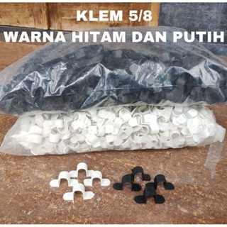 GROSIR Klem Penjepit Pipa 5/8 Warna Hitam Abu dan Putih