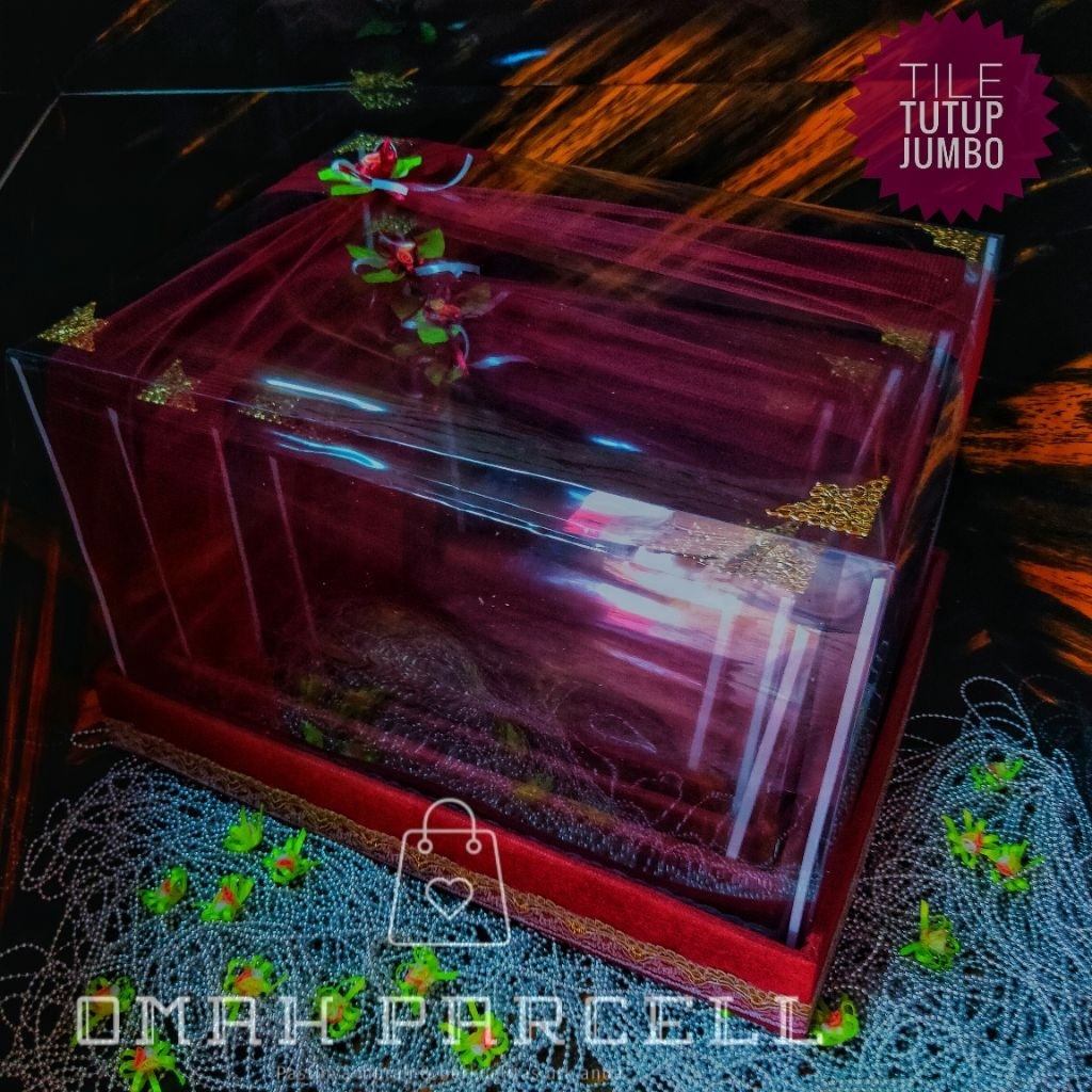 

box seserahan JUMBO kotak pernikahan give wedding accesories lamaran model tile silang tutup tinggi jumbo