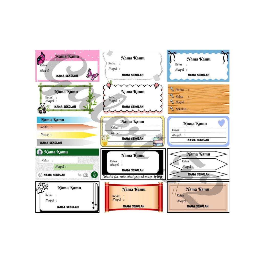 

Label Mapel Nama Buku Tulis Isi 20 pcs