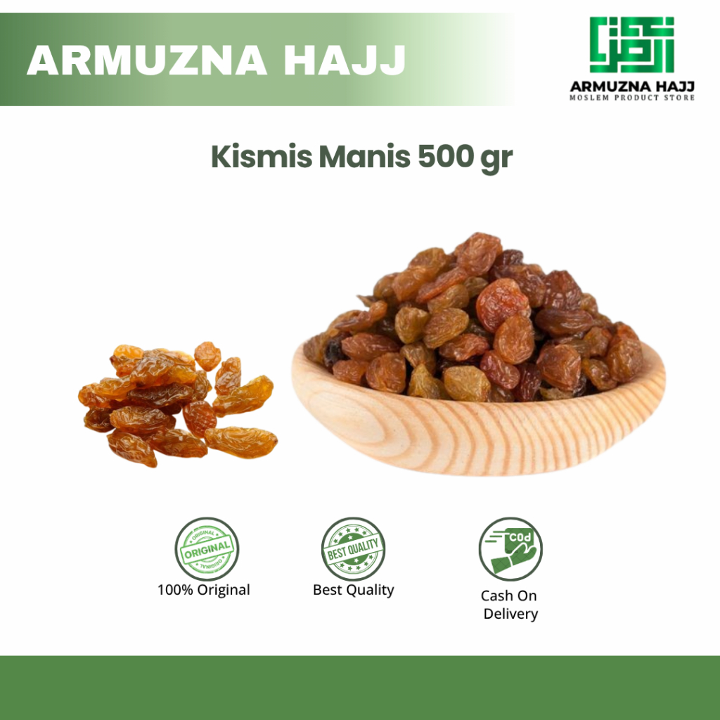 

Kismis Manis Simin | Kismis Anggur Kristal Warna Emas Rasa Manis | Oleh Oleh Haji dan Umroh