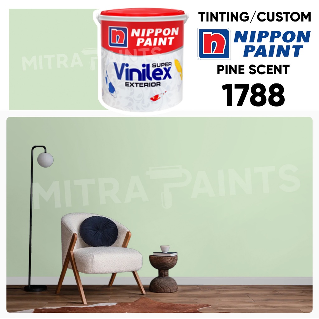 VINILEX SUPER EXTERIOR 5 KG WARNA PINE SCENT 1788 / CAT TEMBOK NIPPON PAINT CUSTOM TINTING HIJAU PAS