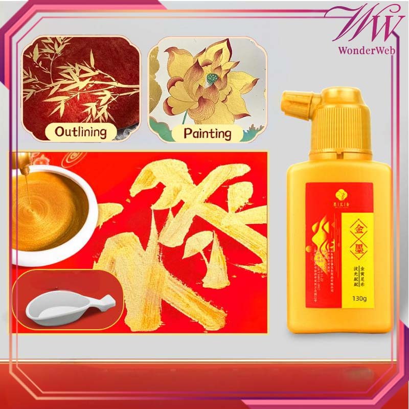 

Tinta Warna Emas 70g Tinta Gold Dengan Tinta Piring Tinta Kaligrafi China Untuk Kaligrafi Lukis