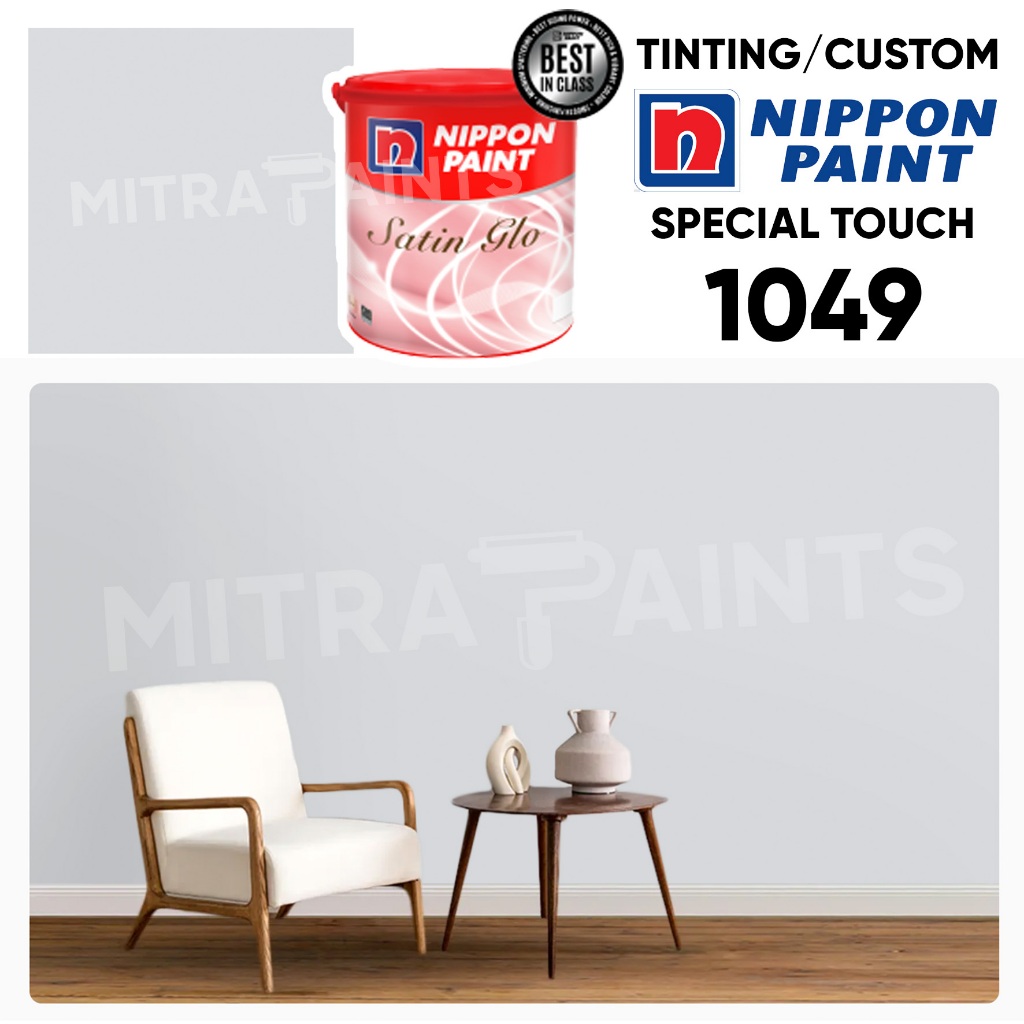SATIN GLO 20 LITER WARNA SPECIAL TOUCH 1049 / CAT TEMBOK NIPPON PAINT WARNA CUSTOM ABU MUDA