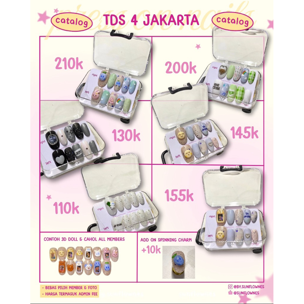 NCT DREAM TDS 4 press on nails/fake nails