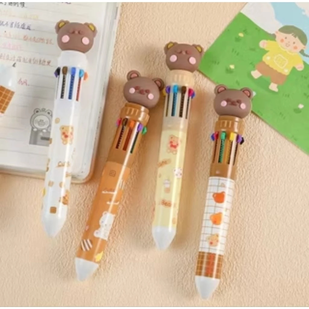 

PULPEN 10 WARNA KARAKTER BERUANG PENA GEL BOLPOIN WARNA WARNI UNTUK SEKOLAH DAN KANTOR BOLPEN