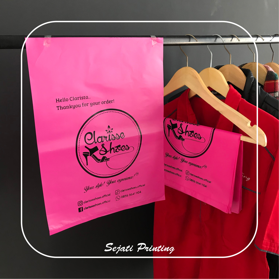 

(Isi 100 pcs) Plastik Sablon HD Packing 35x50cm, FREE DESAIN - SEJATIPRINTING