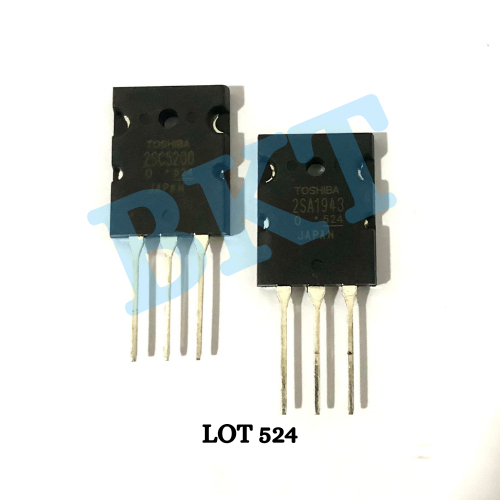 Transistor TOSHIBA A1943 / C5200 KODE 524 ORIGINAL / 524 KAKI TEBAL