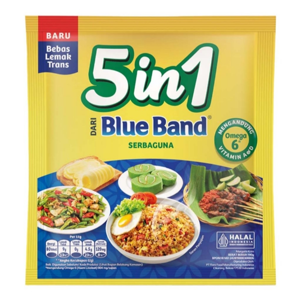

Blue Band 5 In 1 Serbaguna Margarin 190 g