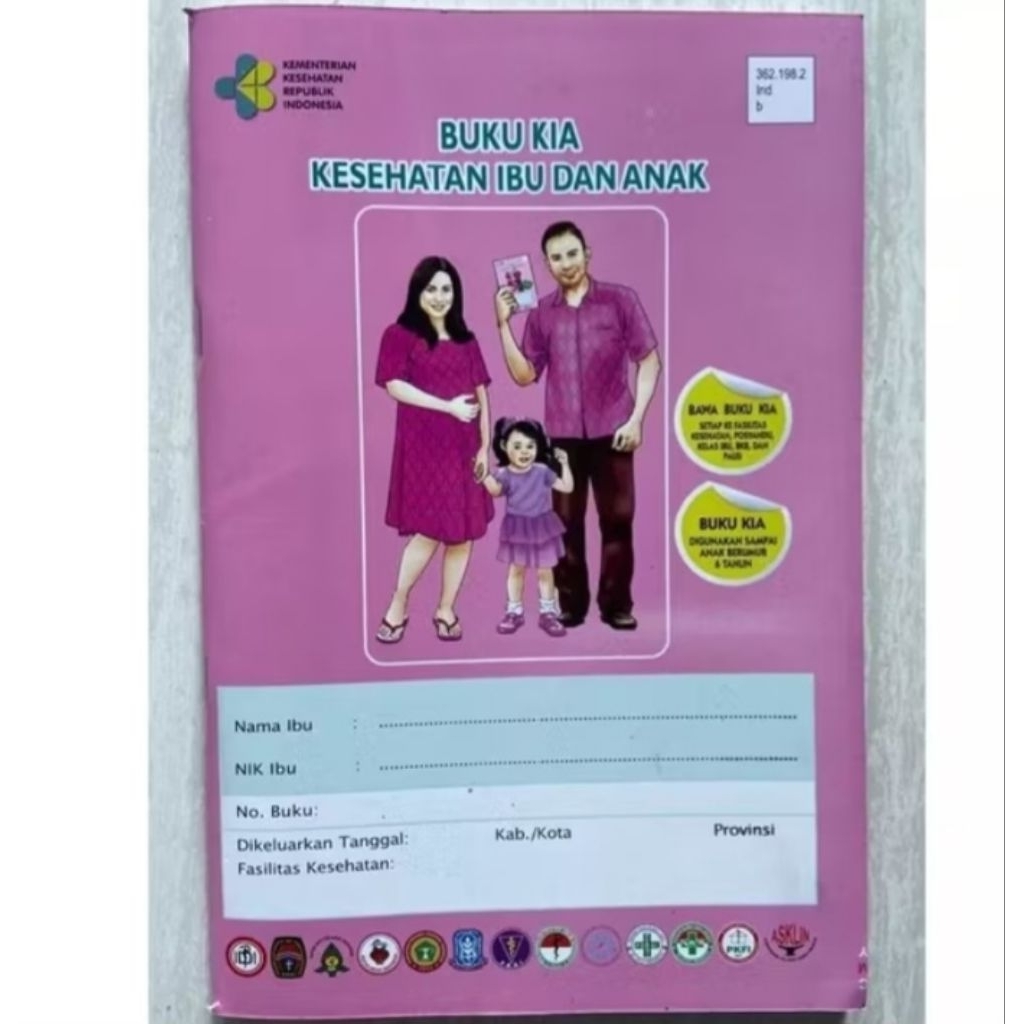 Buku KIA KMS PINK PMB (Buku kesehatan ibu dan anak) terbaru 2023 senam hamil nifas free stiker P4K |