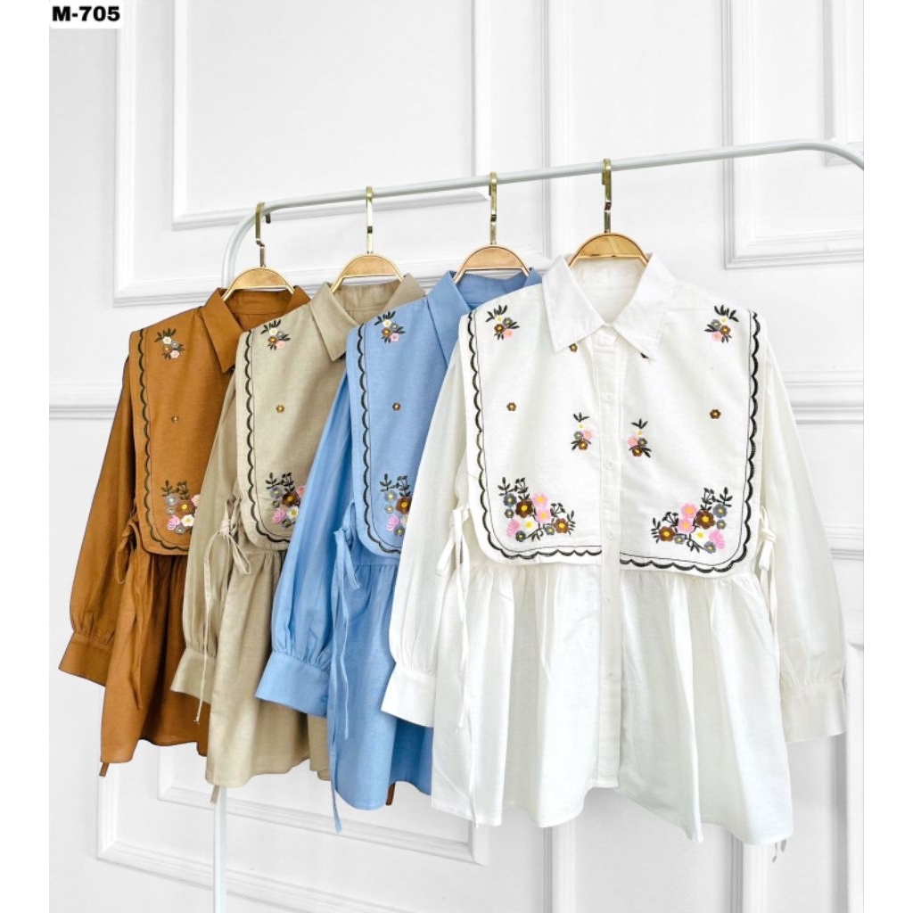 Atasan Lidya Gambar Bunga Bordir