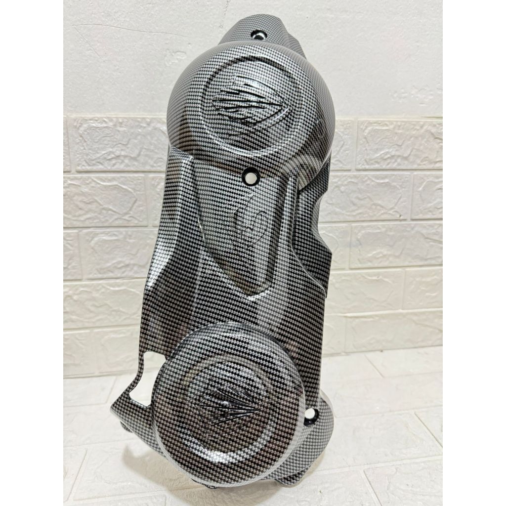 Cover Tutup Cvt Aerox 155 Black Carbon Karbon Nemo Cover CVT Aerox 155 Karbon Carbon