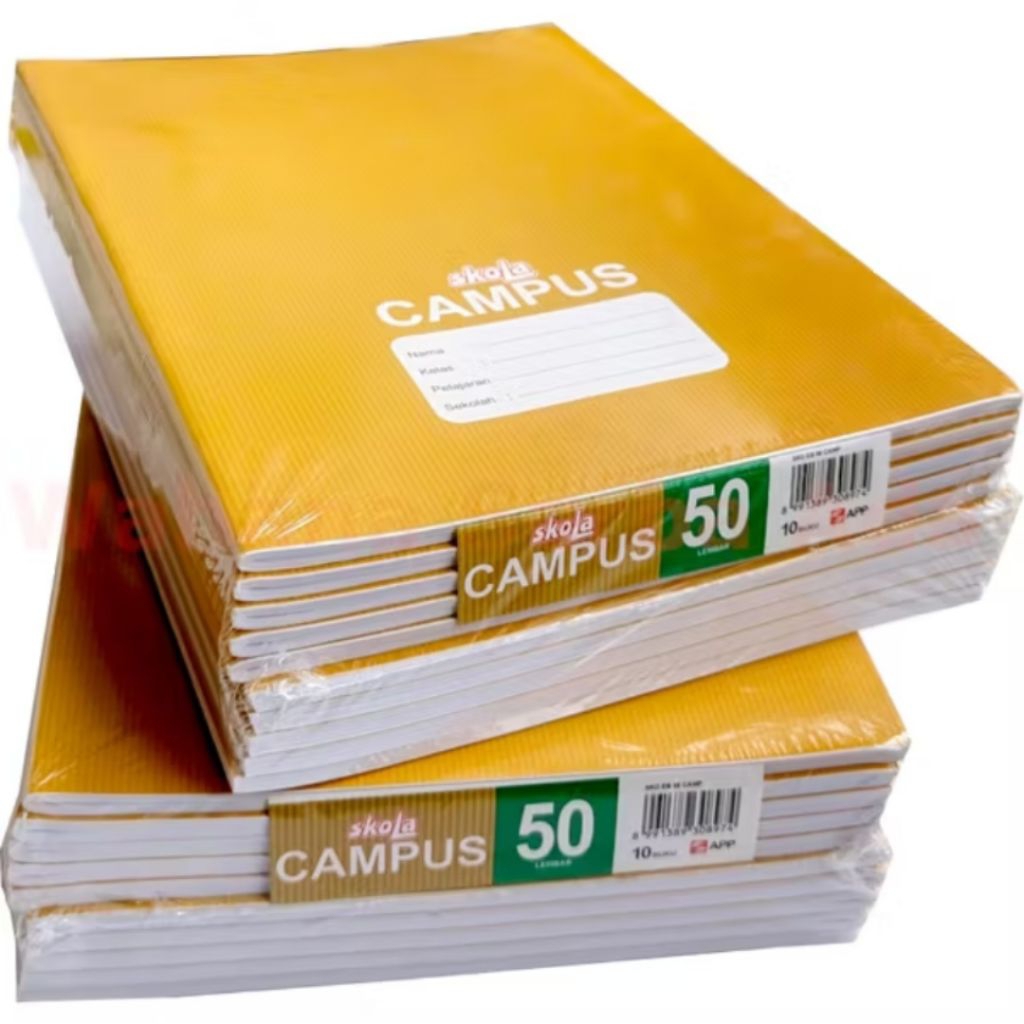 

BUKU TULIS CAMPUS BOXY B5 KRAFT COVER COKLAT ISI 50 LEMBAR SKOLA BY SIDU per pak (10 buku)